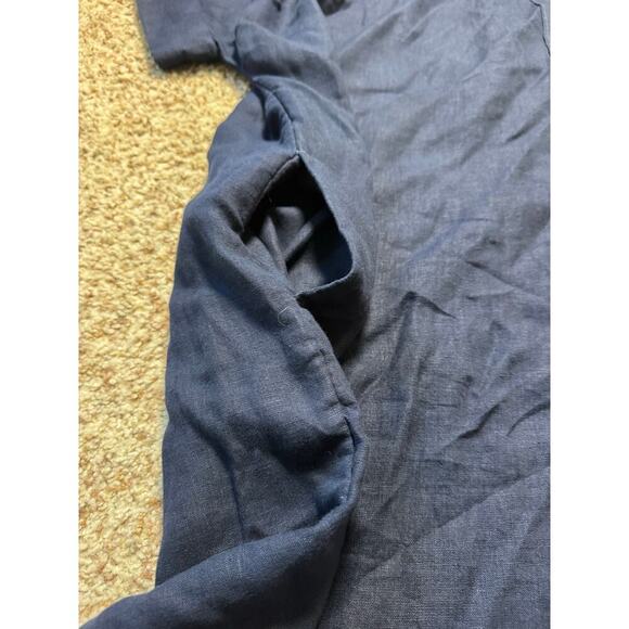 J. CREW Short sleeve Tunic Dress; Navy Blue 100% Linen Women's Dress, 3X; NWOT - Picture 5 of 13